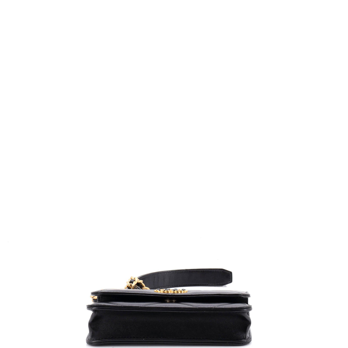 19 Flap Phone Holder with Chain Quilted Lambskin