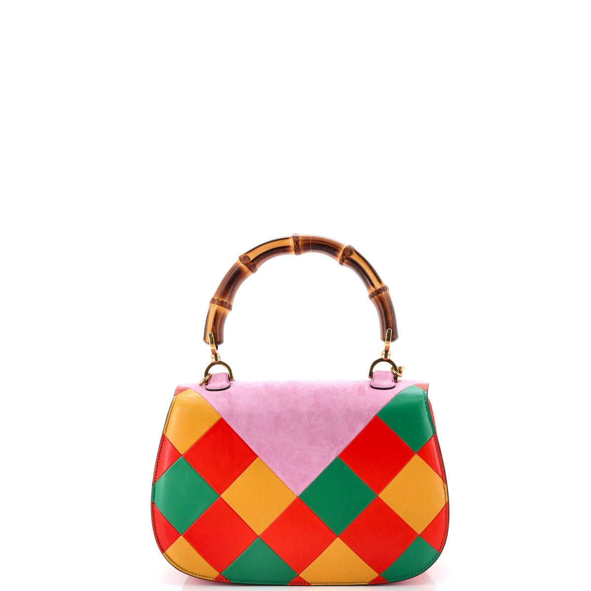 Bamboo 1947 Top Handle Bag Limited Edition Geometric Leather and Suede Medium