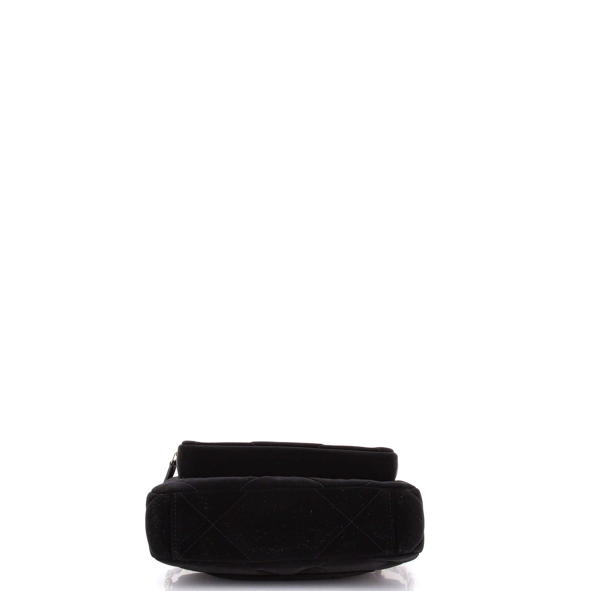 25 Clutch With Chain Quilted Velvet Effect Nylon and Shiny Crumpled Calfskin Mini