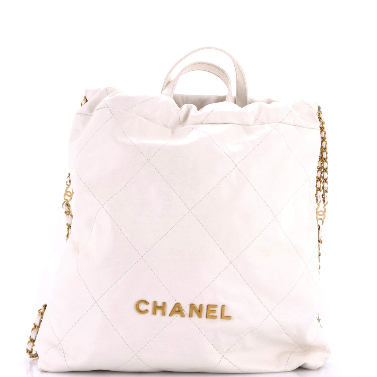 22 Chain Backpack Quilted Calfskin Large