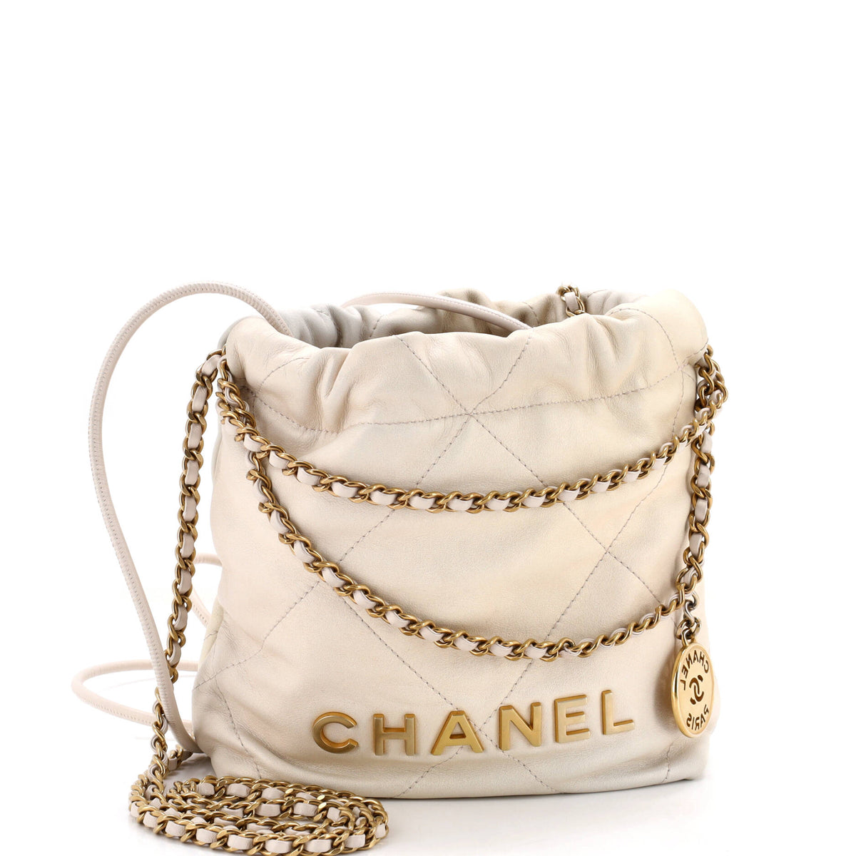 22 Chain Hobo Quilted Shaded Calfskin Mini