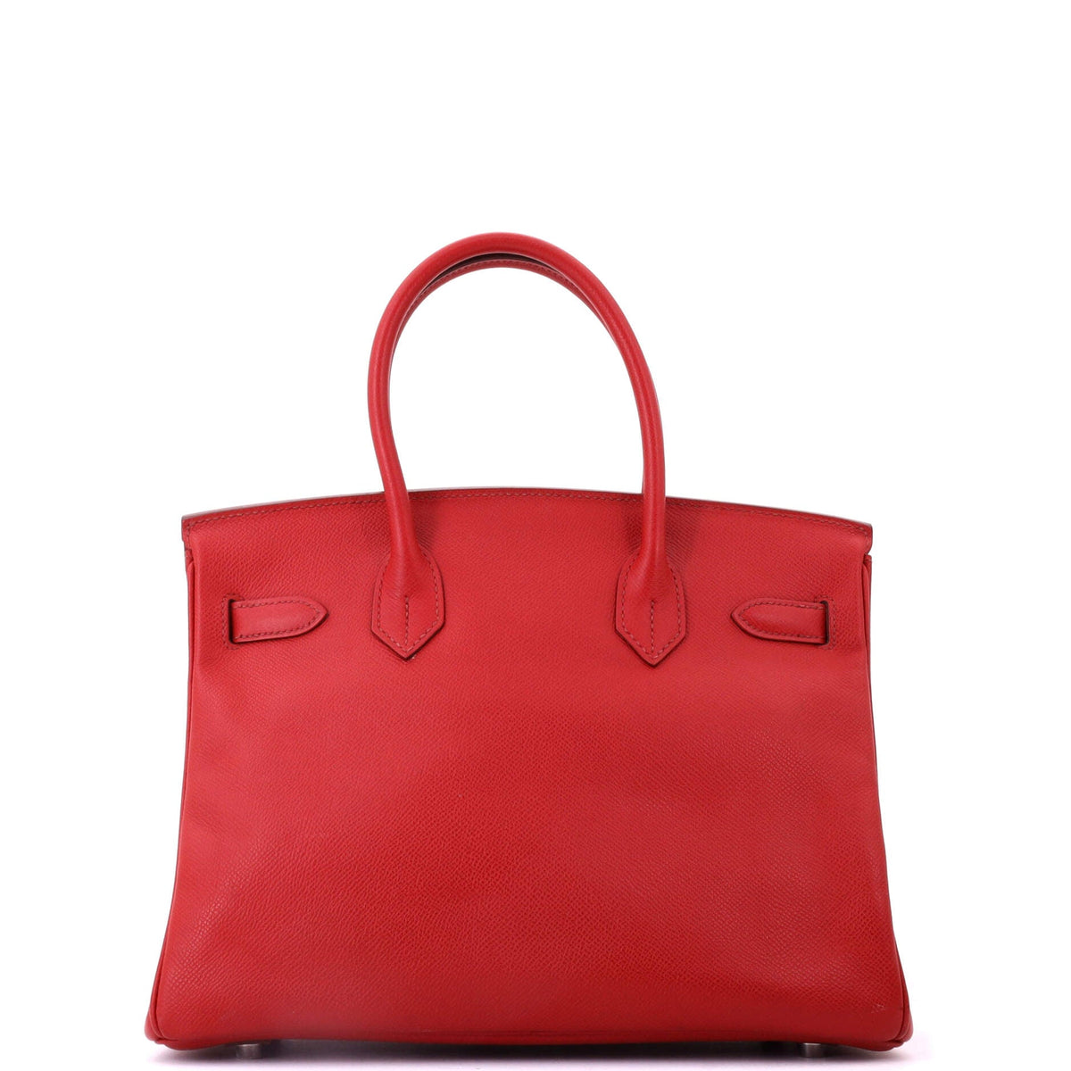 Birkin Handbag Rouge Garance Epsom with Palladium Hardware 25