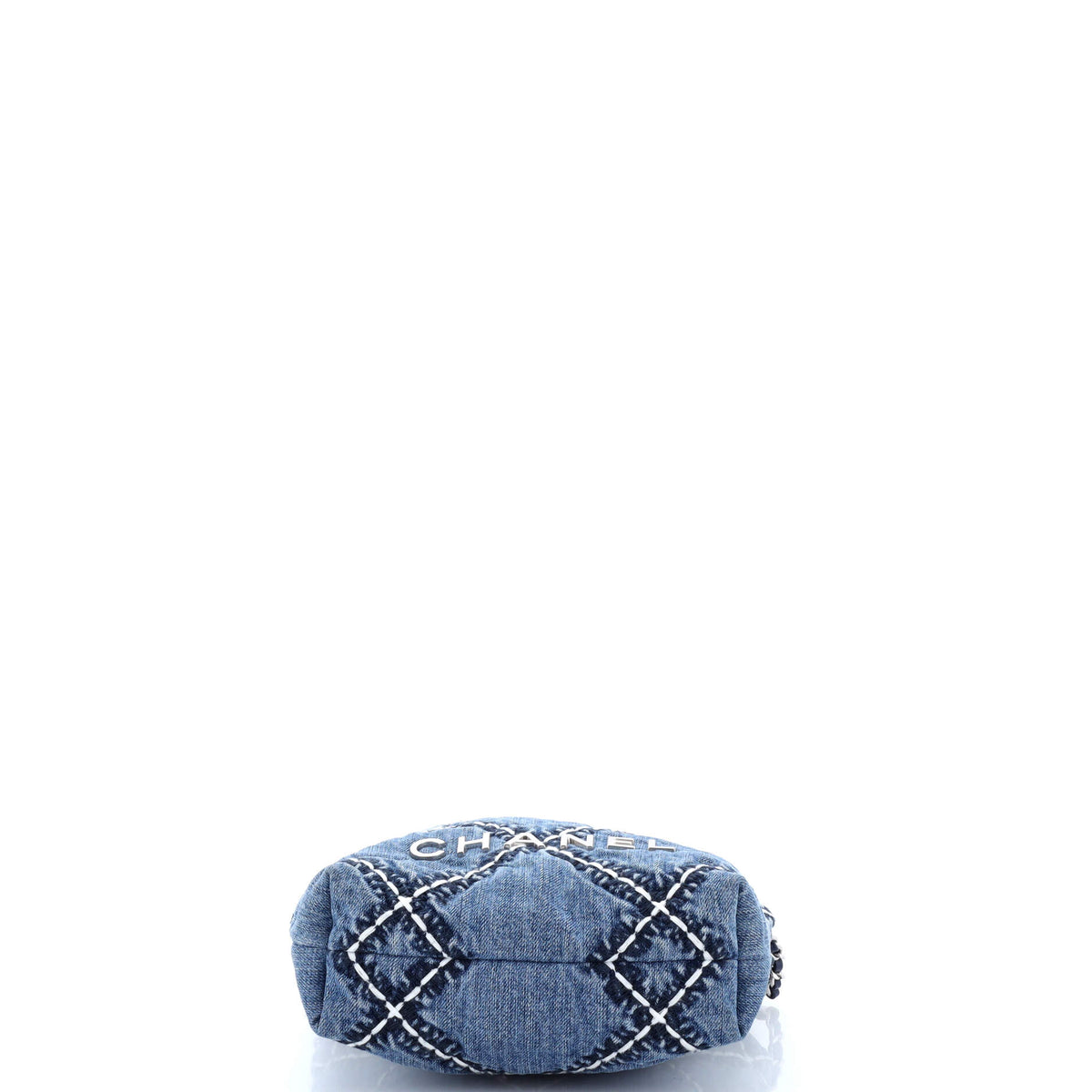 22 Chain Hobo Quilted Stitched Denim Mini