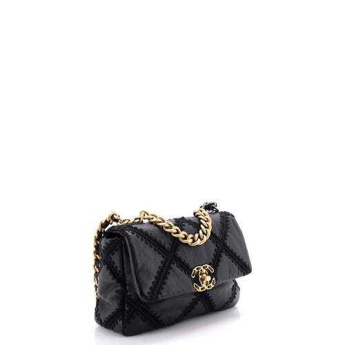 19 Flap Bag Crochet Quilted Calfskin Medium