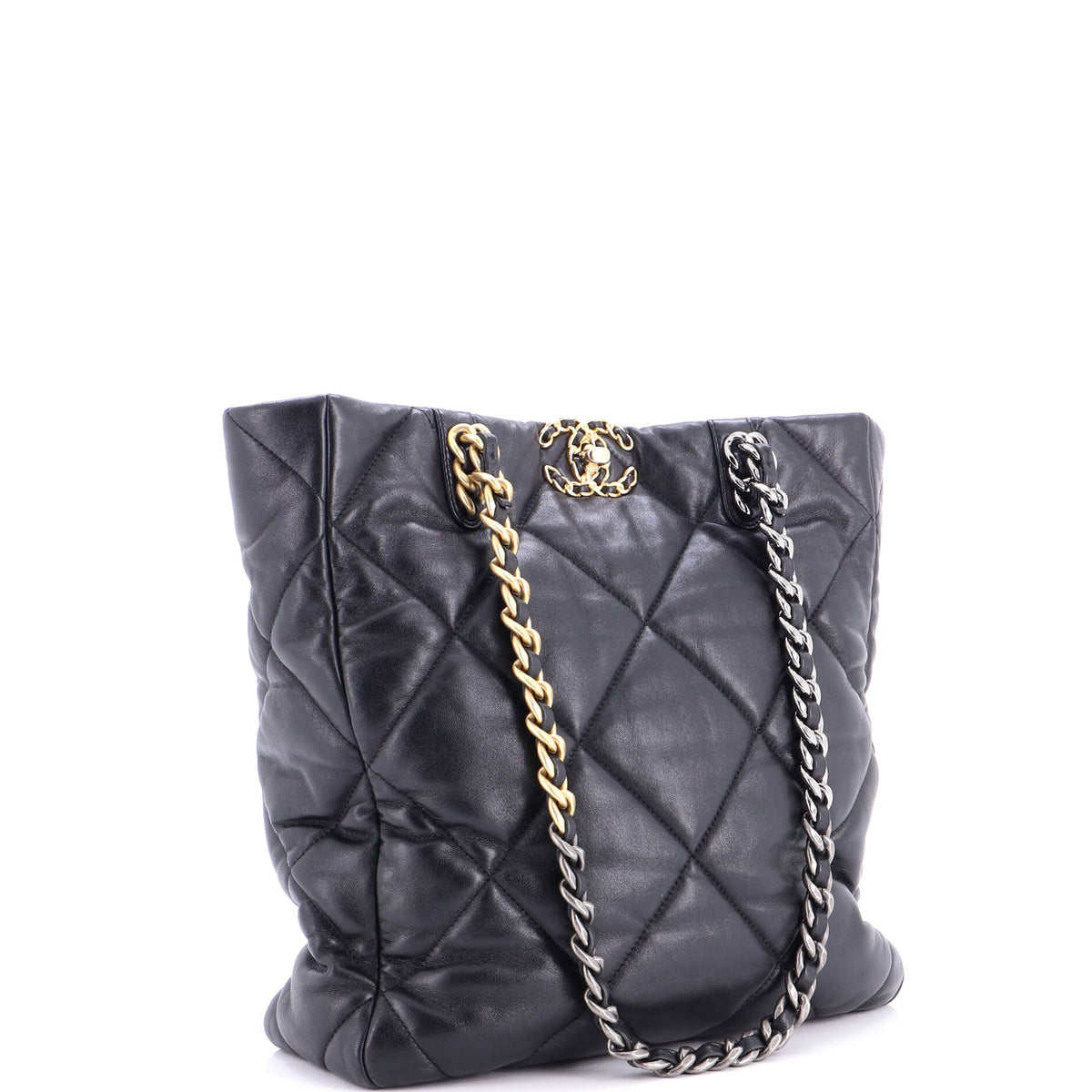 19 Shopping Bag Quilted Leather Medium