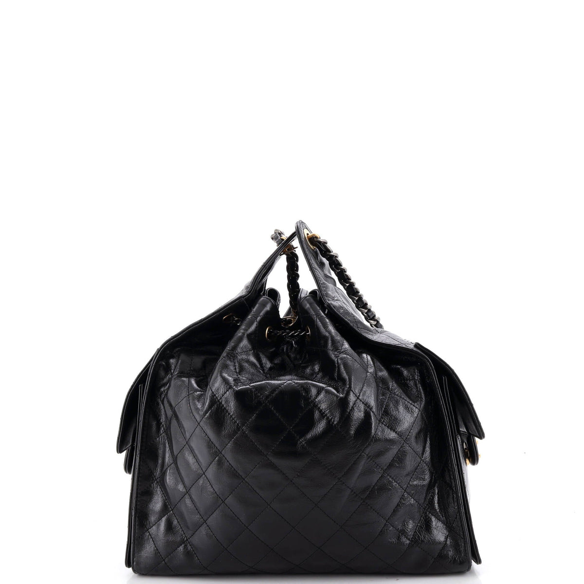 25 Hobo Bag Quilted Shiny Crumpled Calfskin Medium