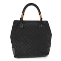 Monogram Bamboo Handle Bag Black
