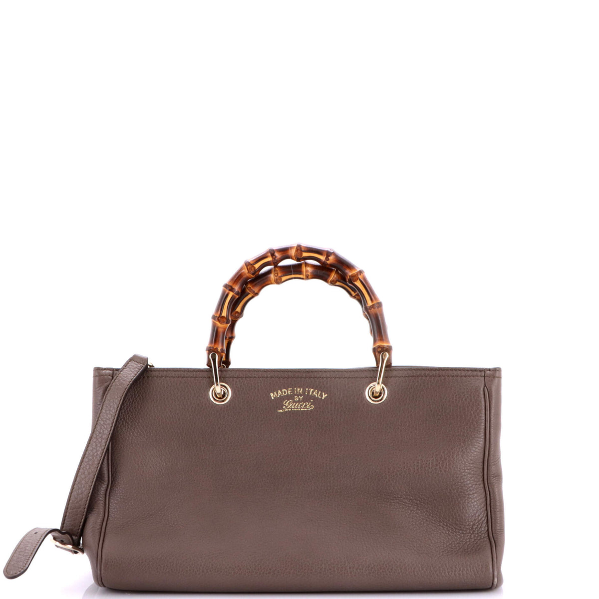 Bamboo Shopper Tote Leather Medium