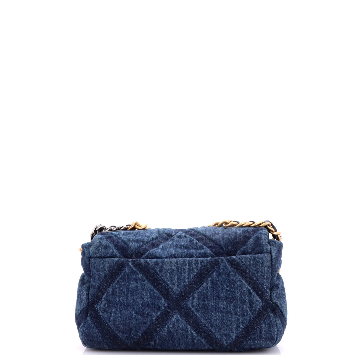 19 Flap Bag Quilted Denim Medium