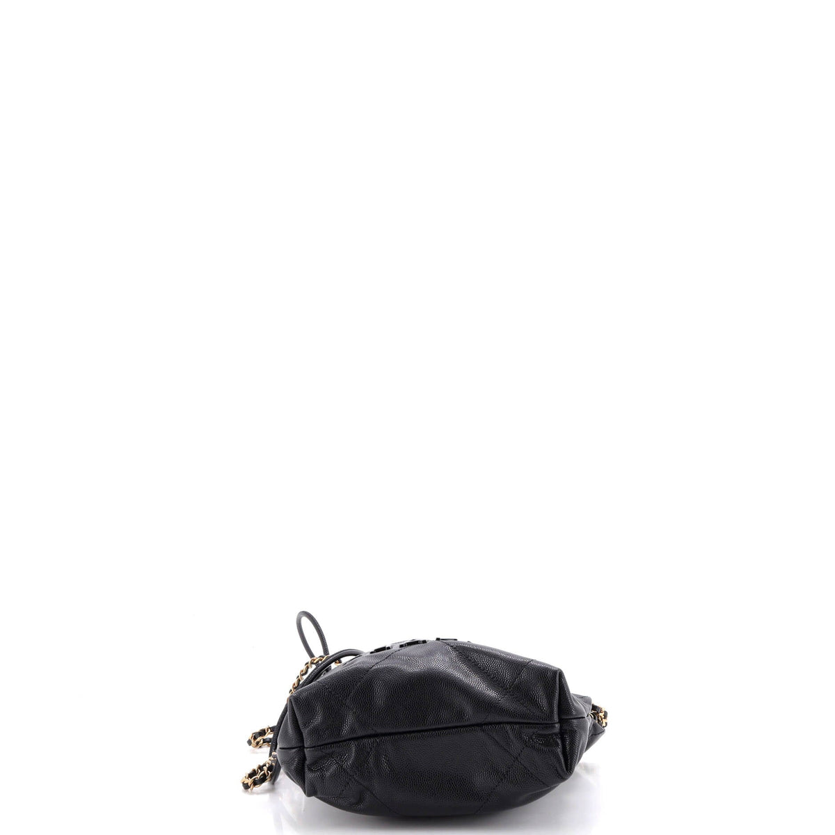 22 Chain Hobo Quilted Caviar Mini
