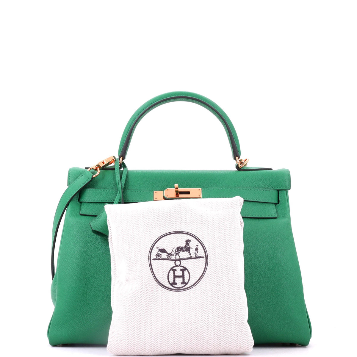 Kelly Handbag Menthe Evercolor with Gold Hardware 32