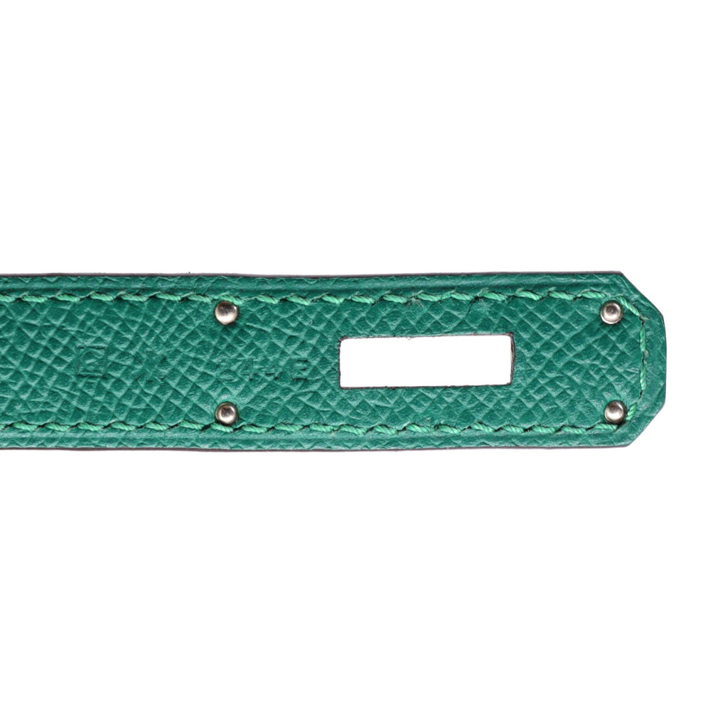 Birkin Handbag Malachite Epsom with Palladium Hardware 30