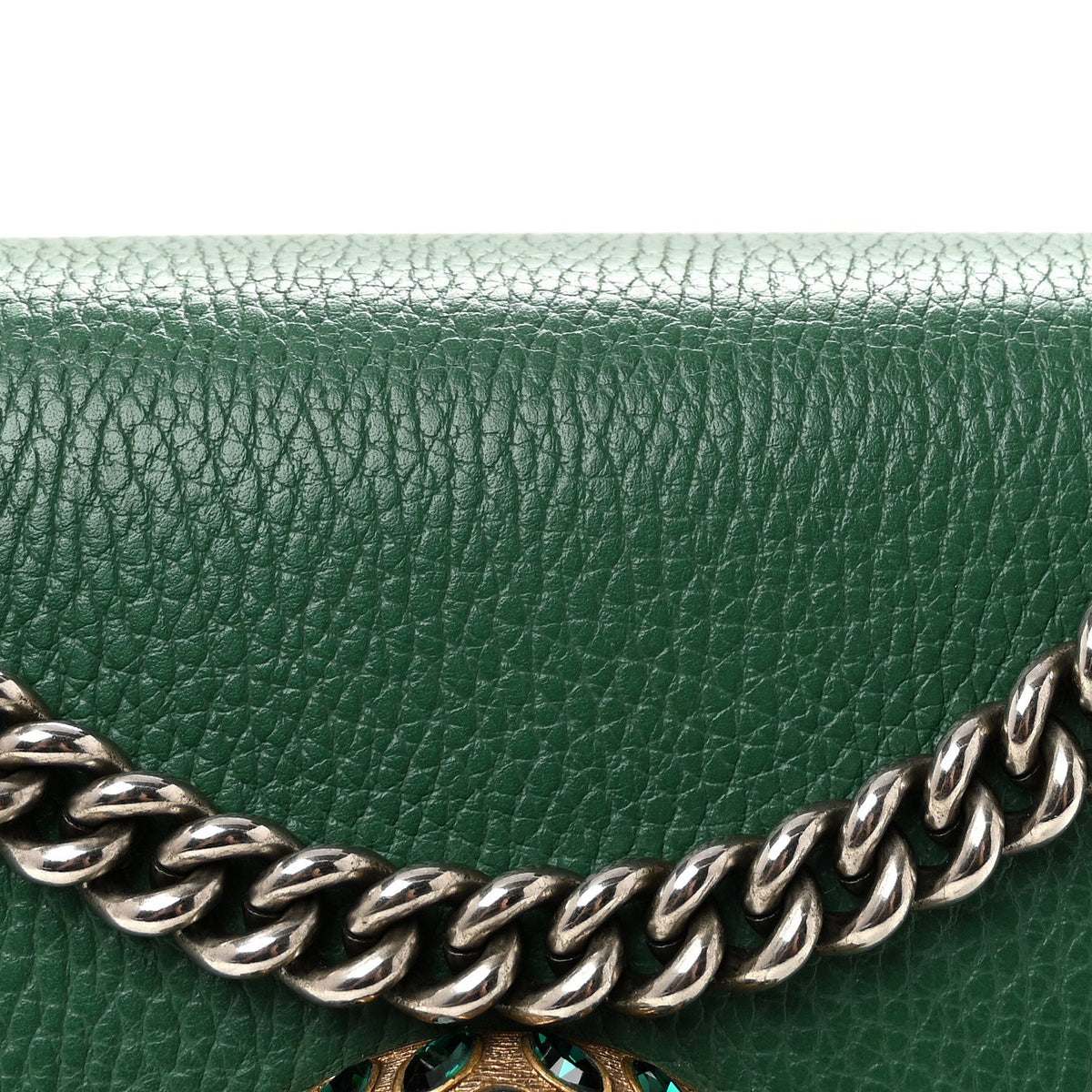 Pebbled Calfskin Small Dionysus Shoulder Bag Emerald