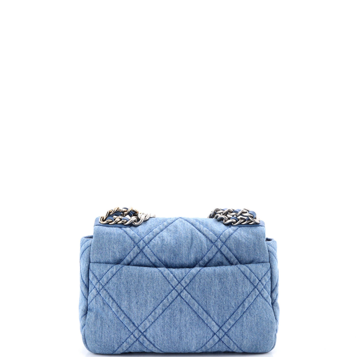 19 Flap Bag Quilted Denim Medium