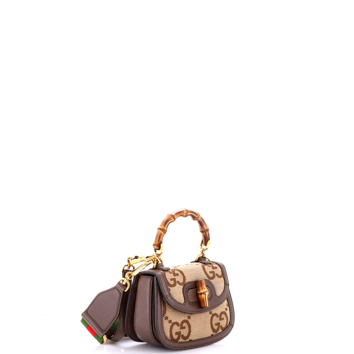 Bamboo 1947 Top Handle Bag Jumbo GG Canvas Mini