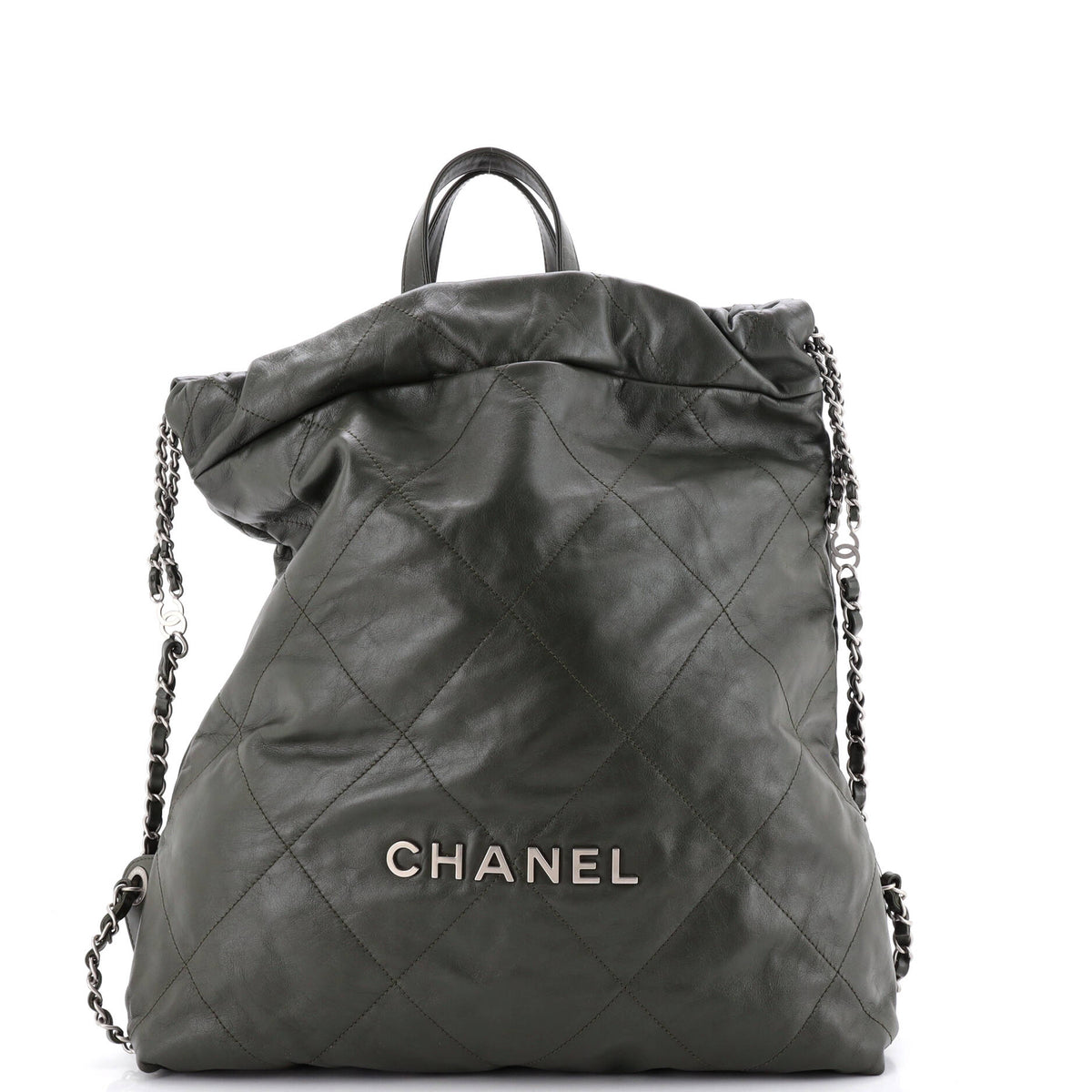 22 Chain Backpack Quilted Calfskin Large
