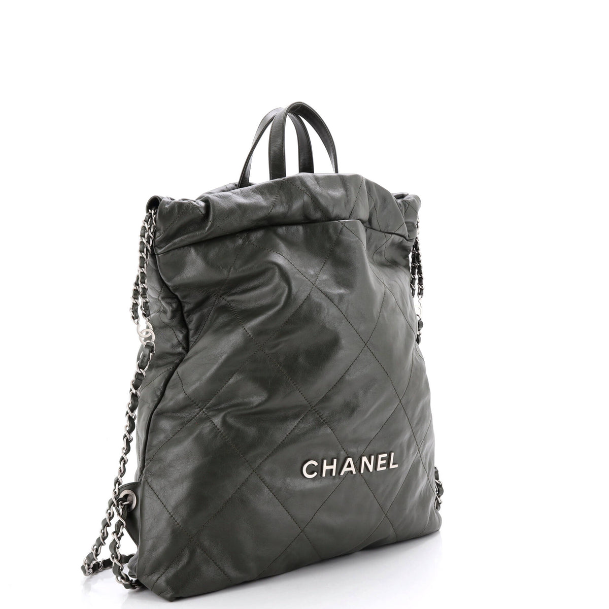 22 Chain Backpack Quilted Calfskin Large
