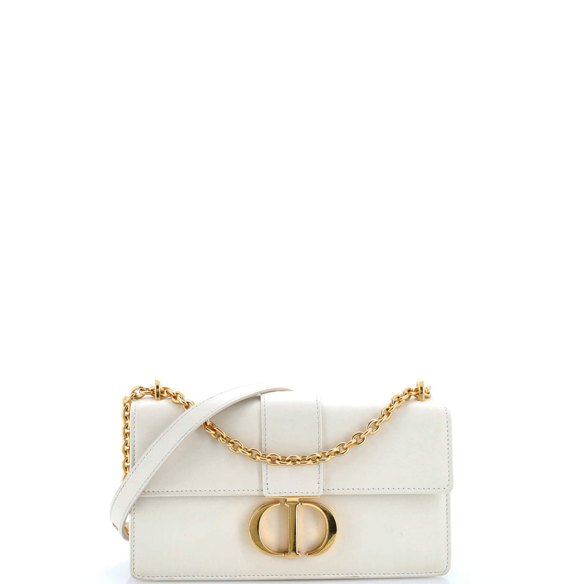 30 Montaigne Chain Flap Bag Leather East West