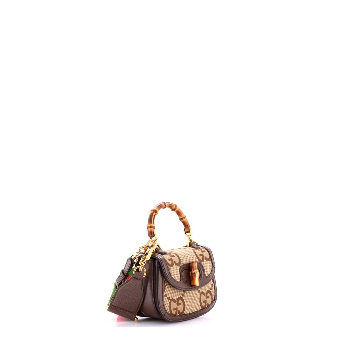 Bamboo 1947 Top Handle Bag Jumbo GG Canvas Mini