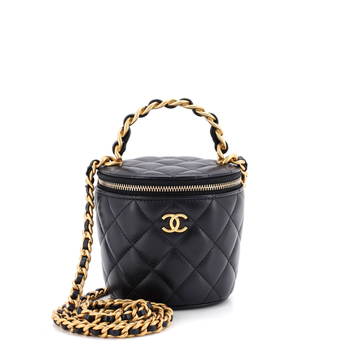 Afternoon Tea Vanity Bucket Bag Quilted Lambskin Mini