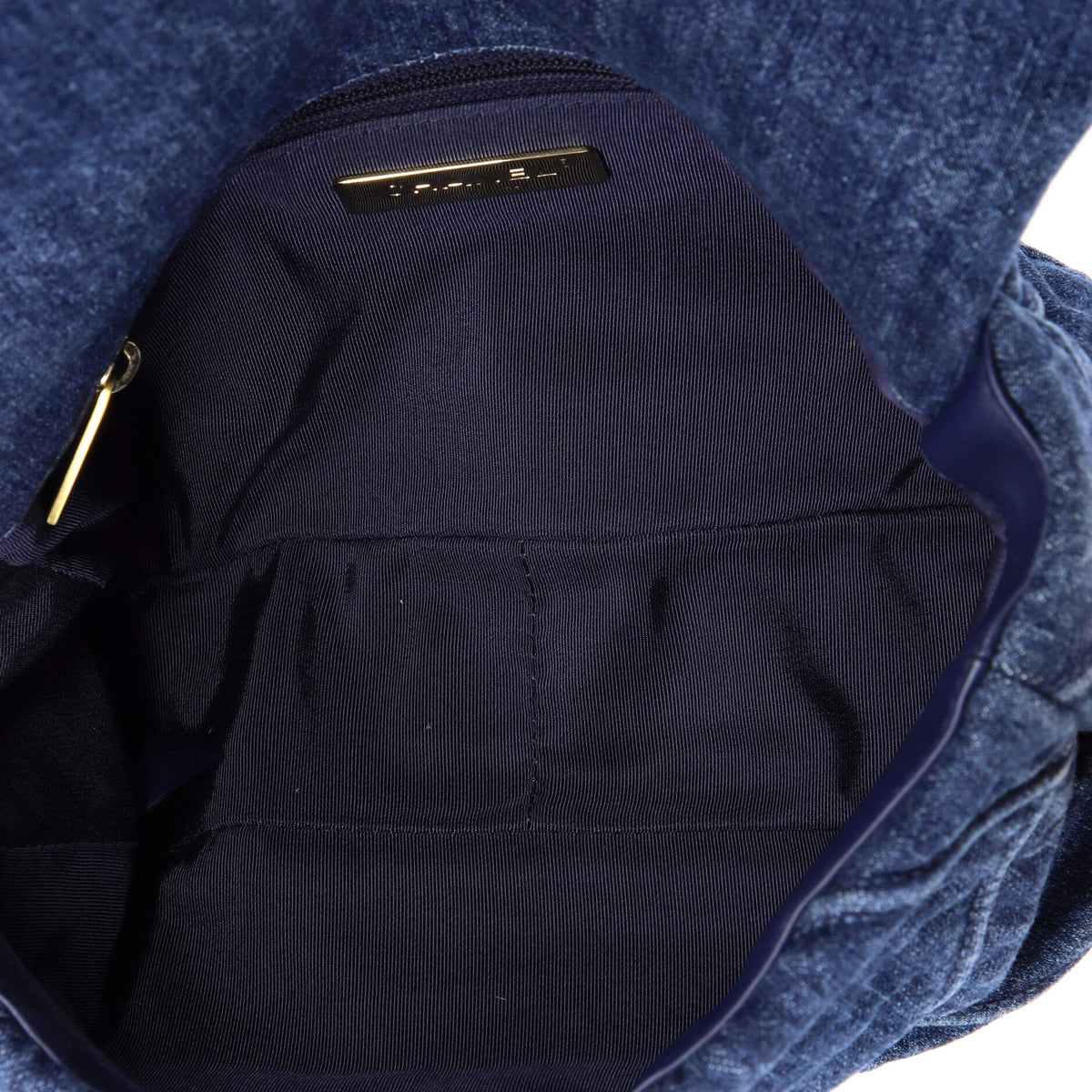 19 Flap Bag Quilted Denim Medium