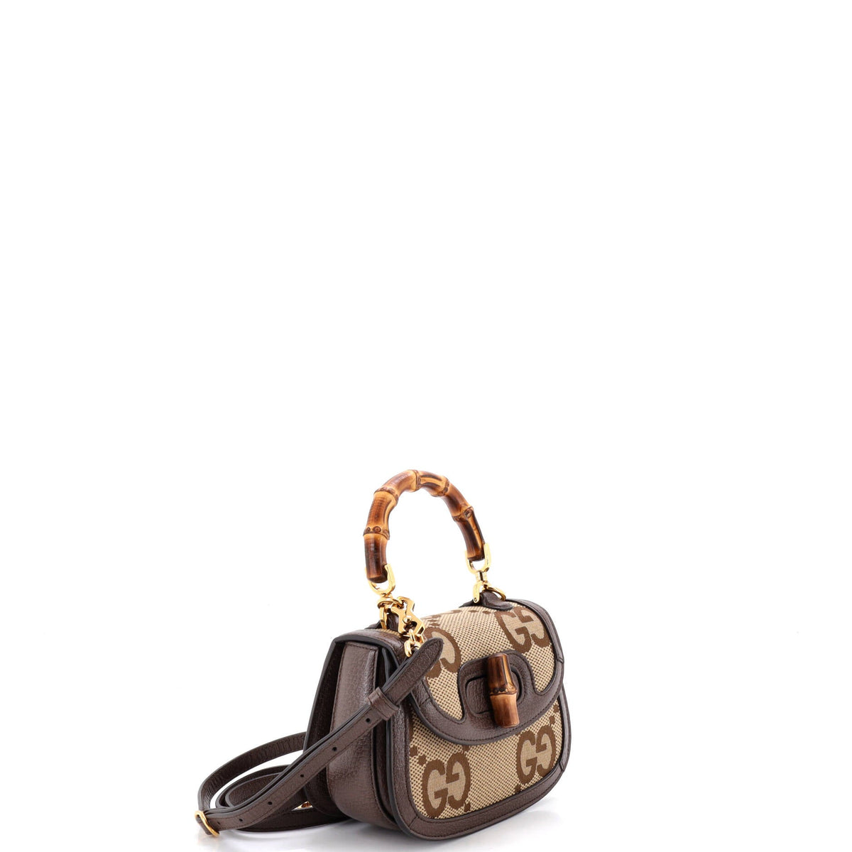 Bamboo 1947 Top Handle Bag Jumbo GG Canvas Mini