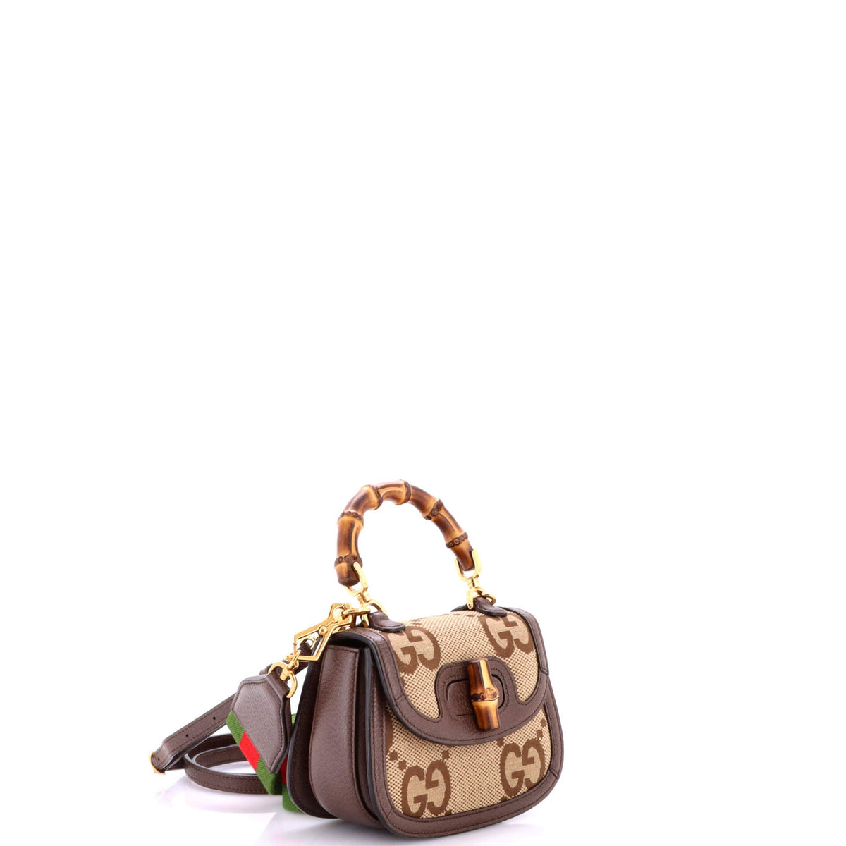 Bamboo 1947 Top Handle Bag Jumbo GG Canvas Mini