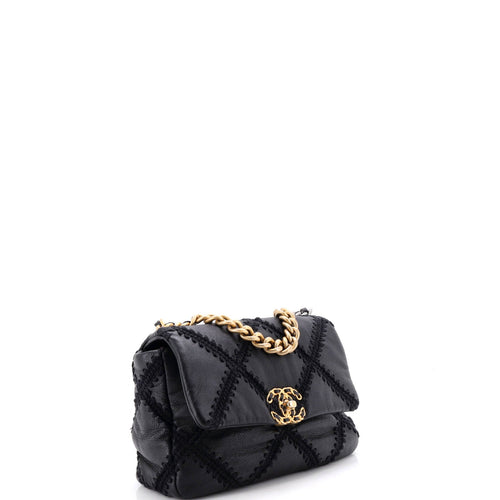 19 Flap Bag Crochet Quilted Calfskin Medium
