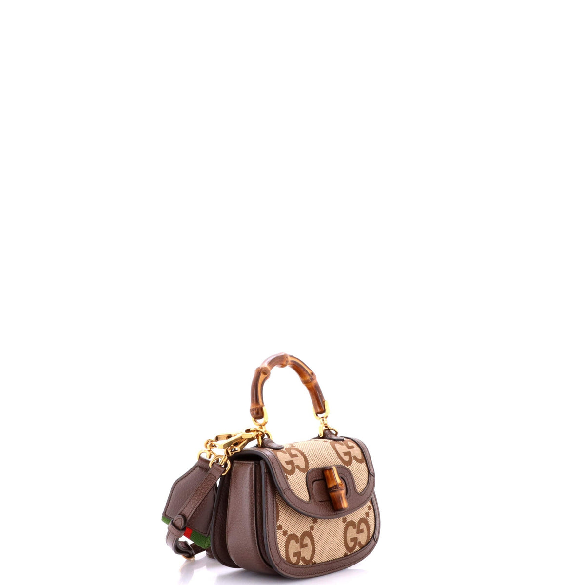 Bamboo 1947 Top Handle Bag Jumbo GG Canvas Mini