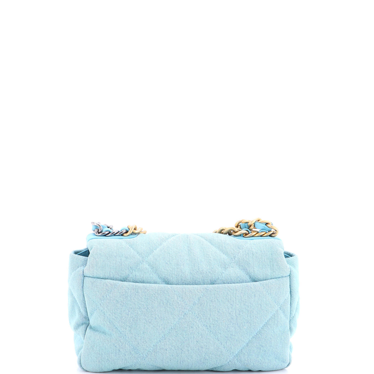 19 Flap Bag Quilted Denim Medium