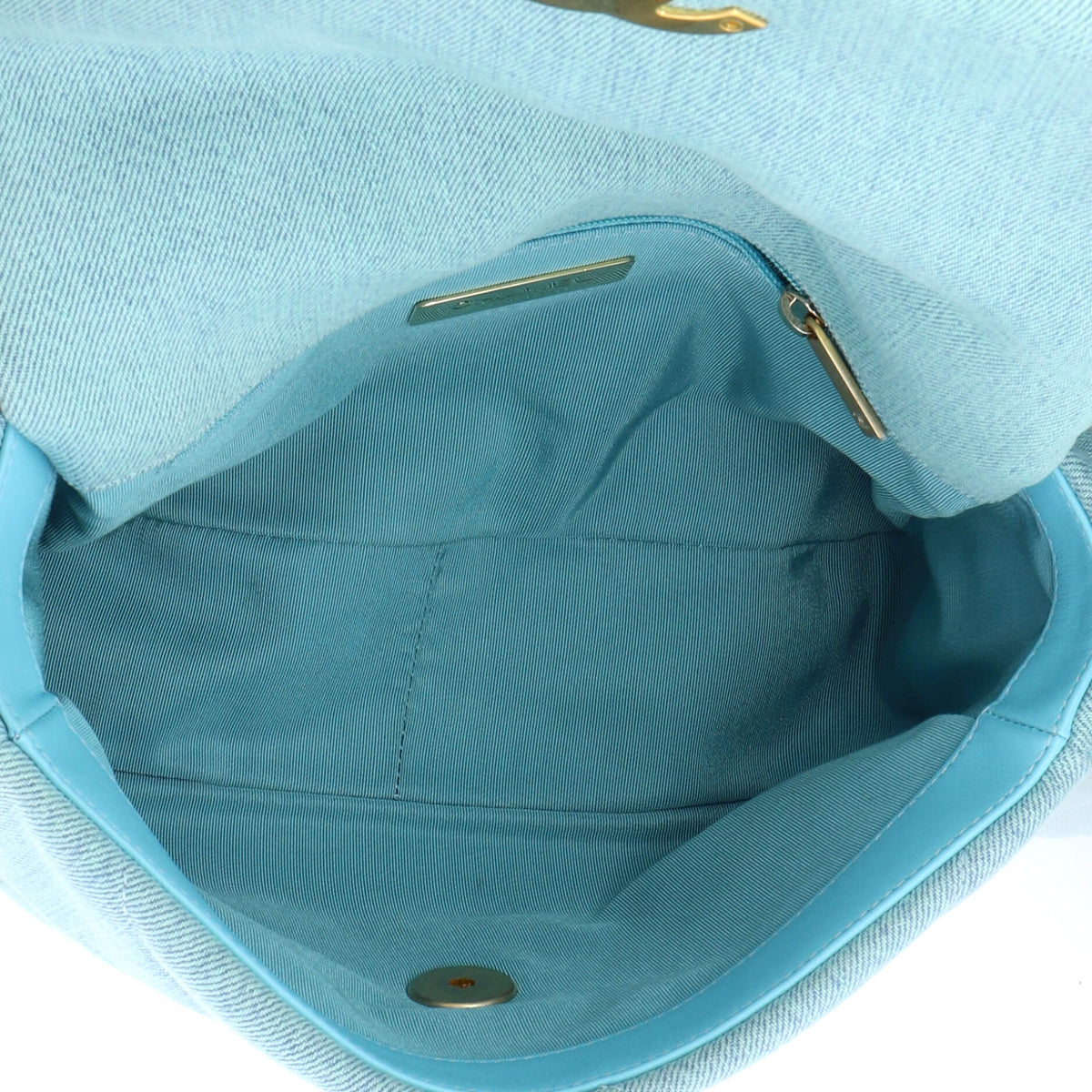 19 Flap Bag Quilted Denim Medium