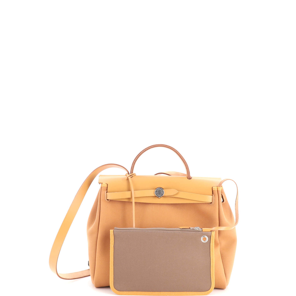 Herbag Zip Verso Leather and Toile 31