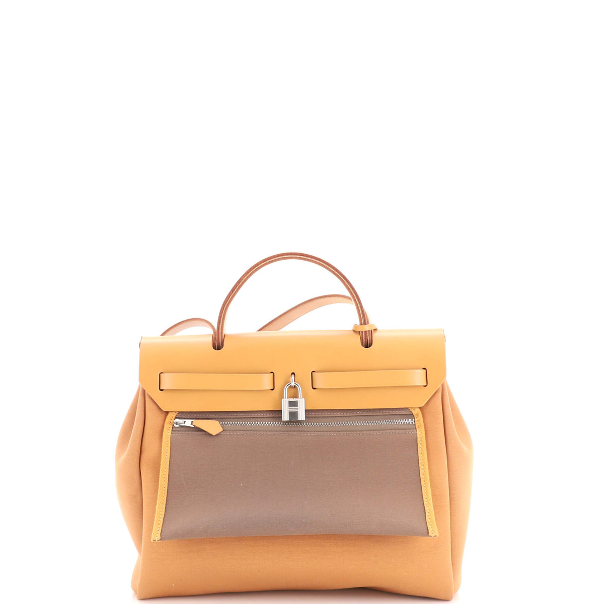 Herbag Zip Verso Leather and Toile 31