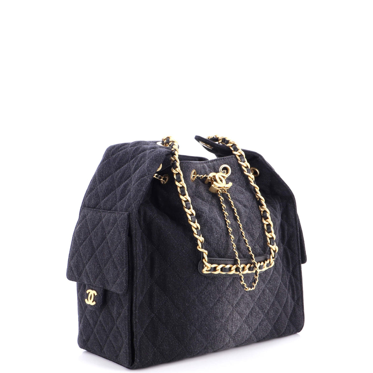 25 Hobo Bag Quilted Denim Medium