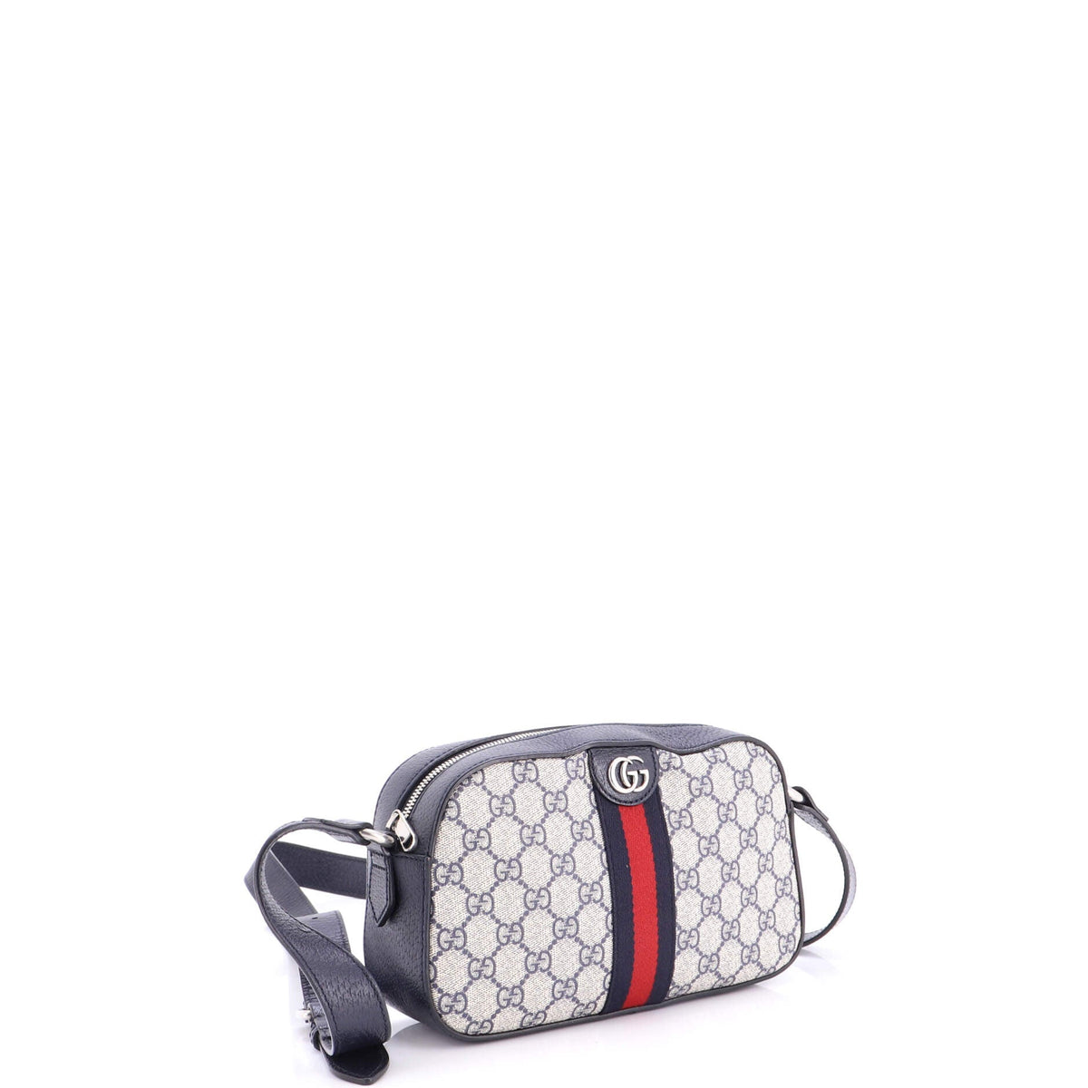 Ophidia Camera Shoulder Bag GG Coated Canvas with Leather Small