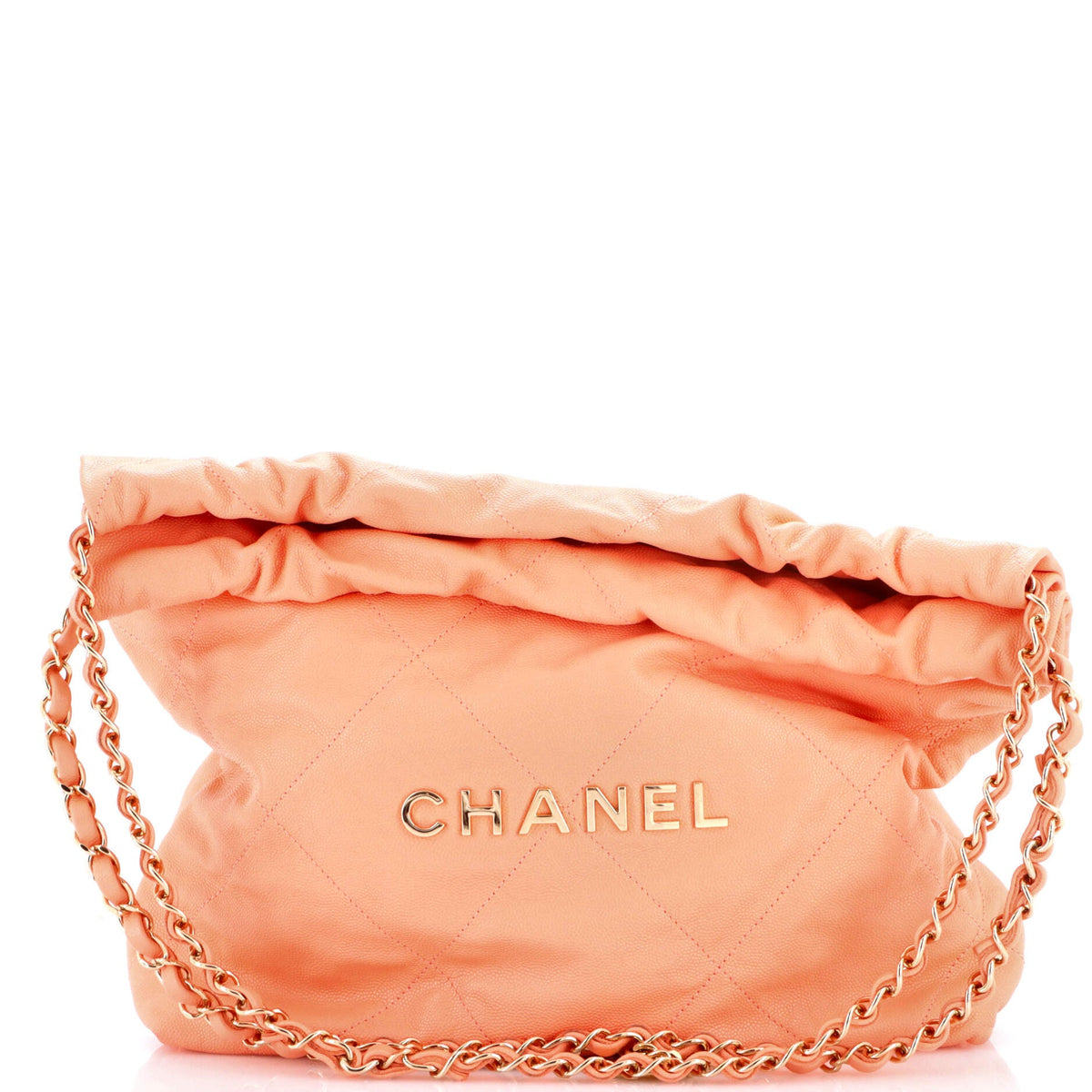 22 Chain Hobo Quilted Caviar Small