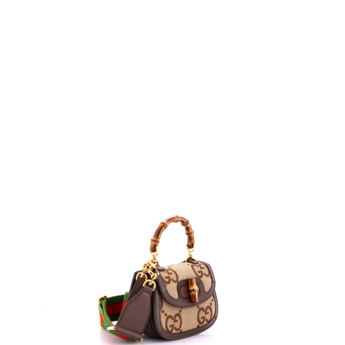 Bamboo 1947 Top Handle Bag Jumbo GG Canvas Mini