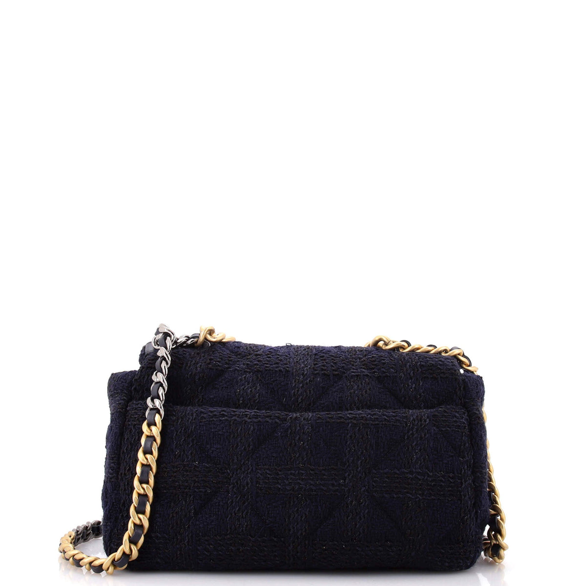 19 Flap Bag Quilted Tweed Large