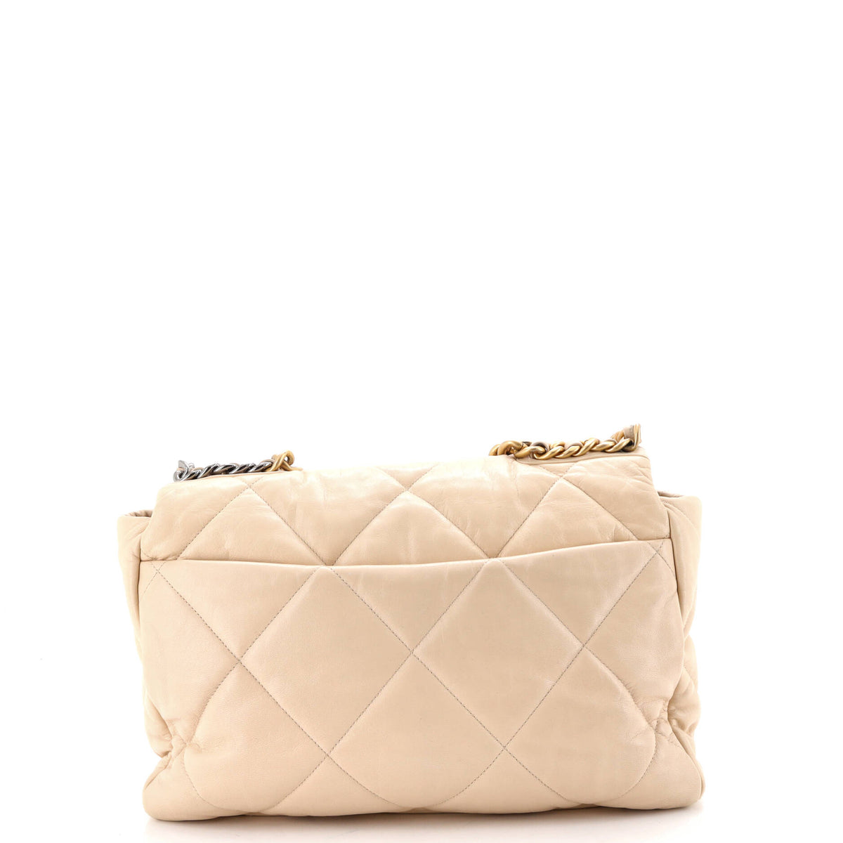 19 Flap Bag Quilted Leather Maxi
