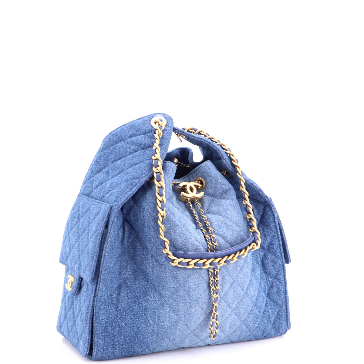 25 Hobo Bag Quilted Denim Medium