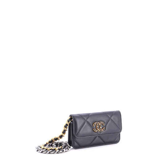 19 Clutch With Chain Quilted Lambskin