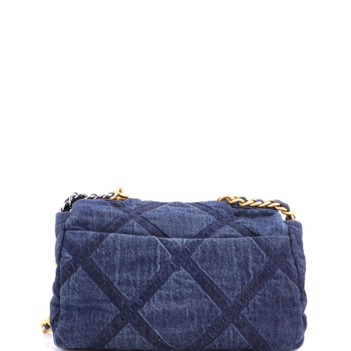 19 Flap Bag Quilted Denim Large