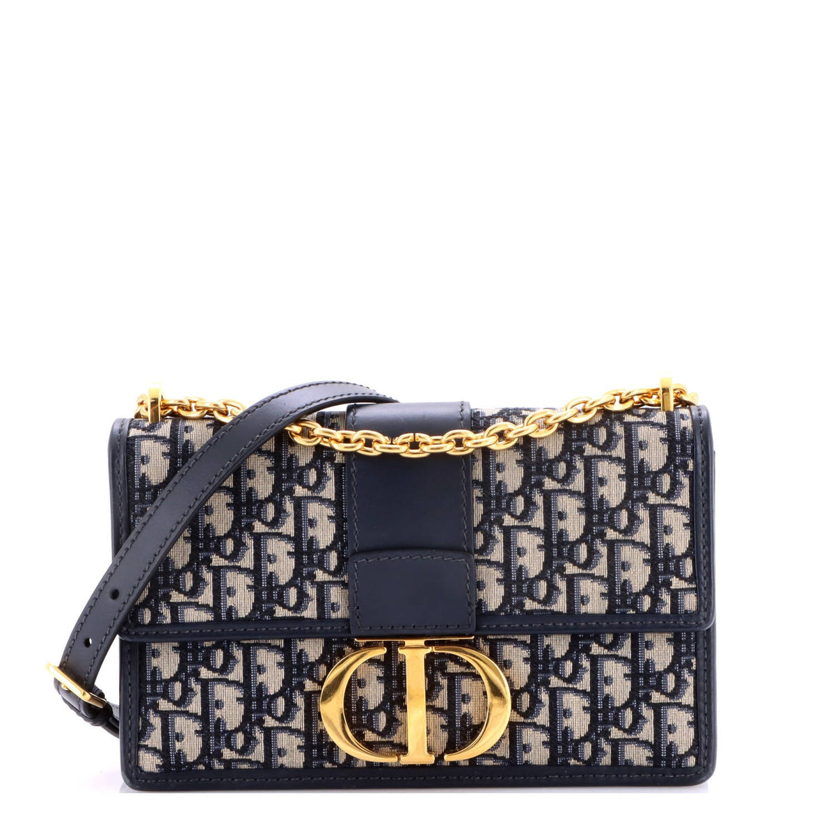 30 Montaigne Chain Flap Bag Oblique Canvas