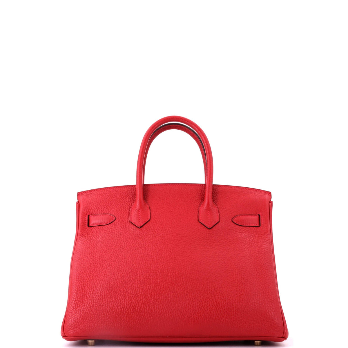 Birkin Handbag Rouge Casaque Clemence with Gold Hardware 30