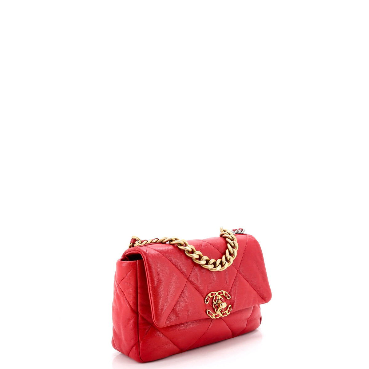 19 Flap Bag Quilted Leather Medium