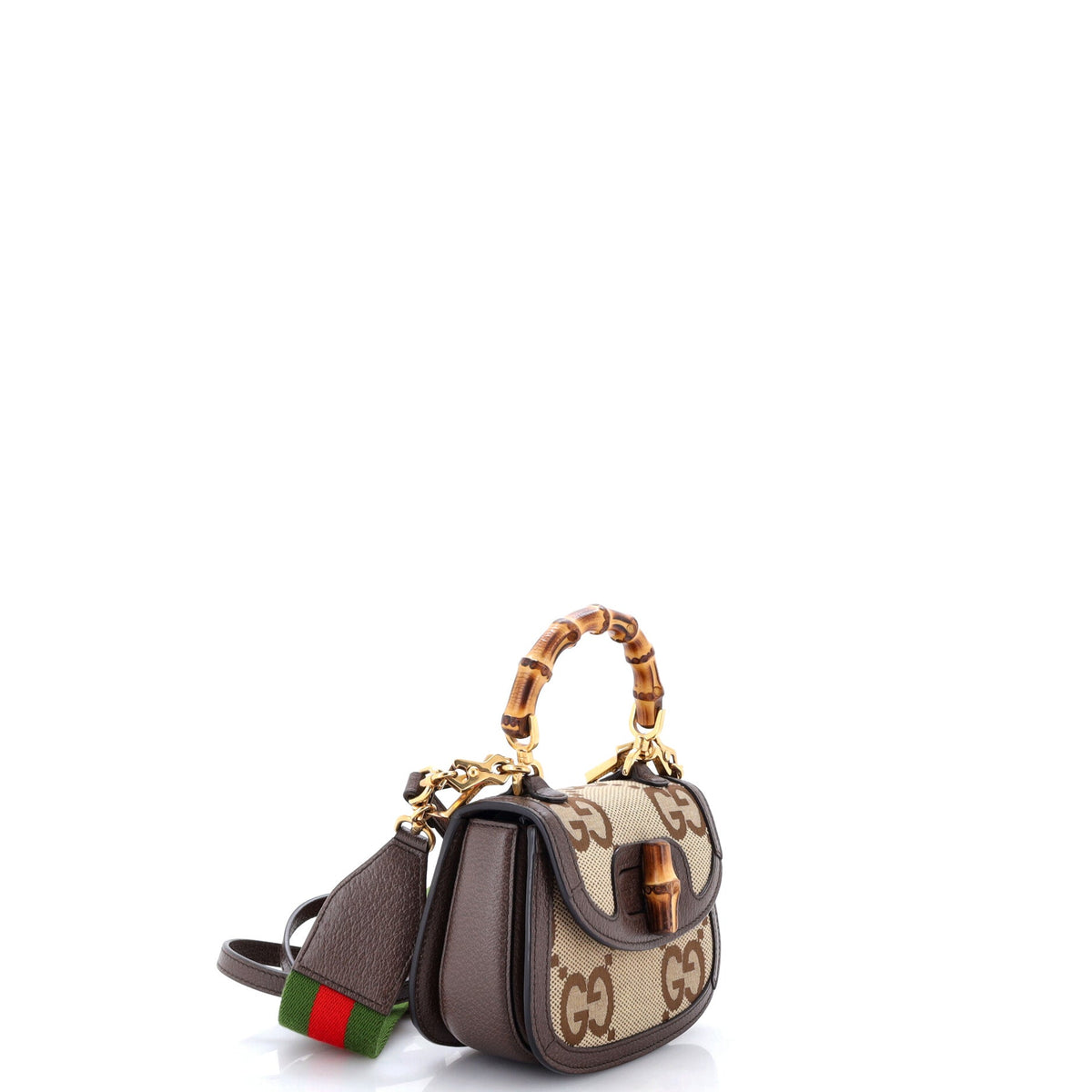 Bamboo 1947 Top Handle Bag Jumbo GG Canvas Mini
