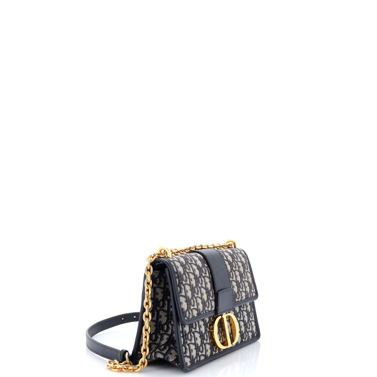 30 Montaigne Chain Flap Bag Oblique Canvas East West