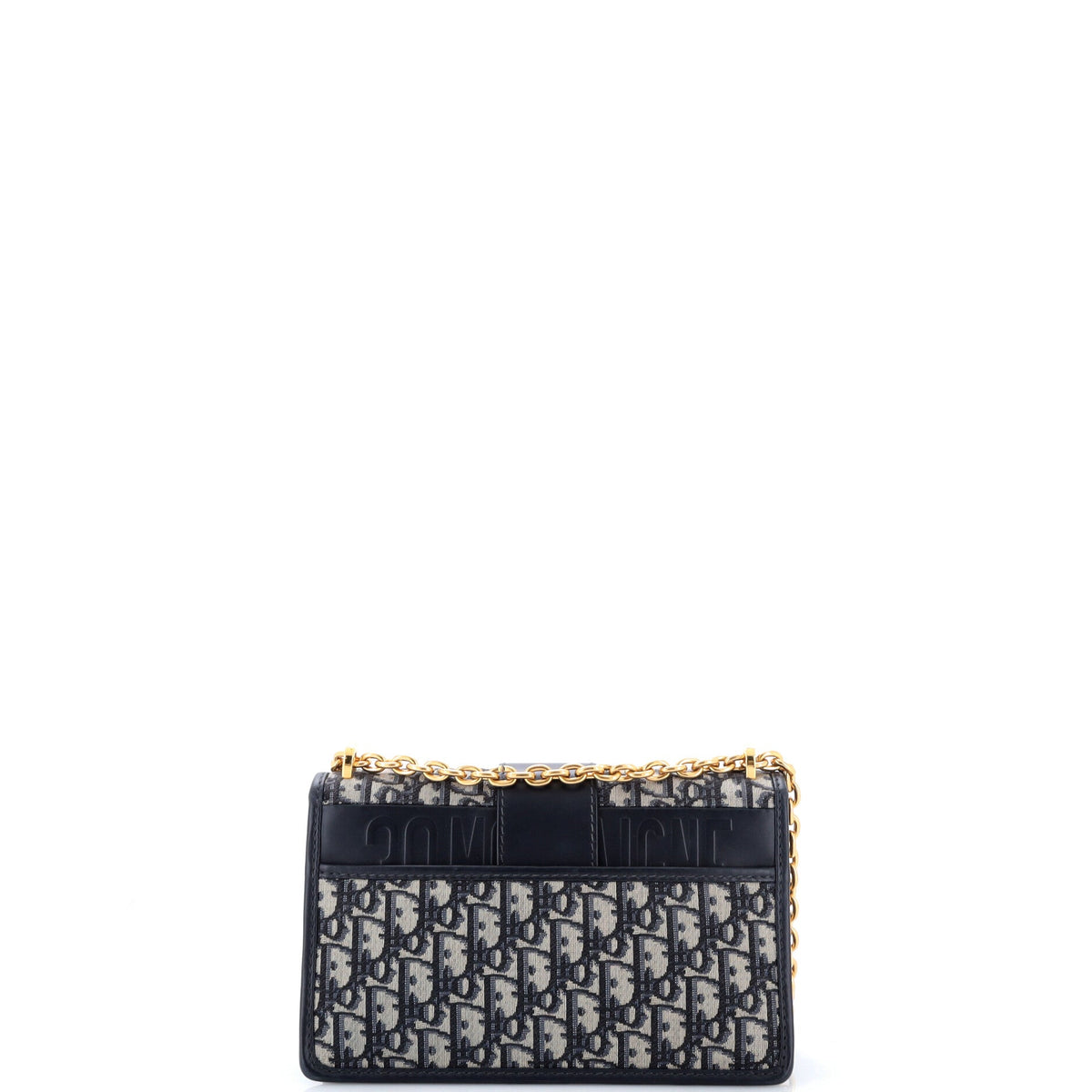 30 Montaigne Chain Flap Bag Oblique Canvas East West