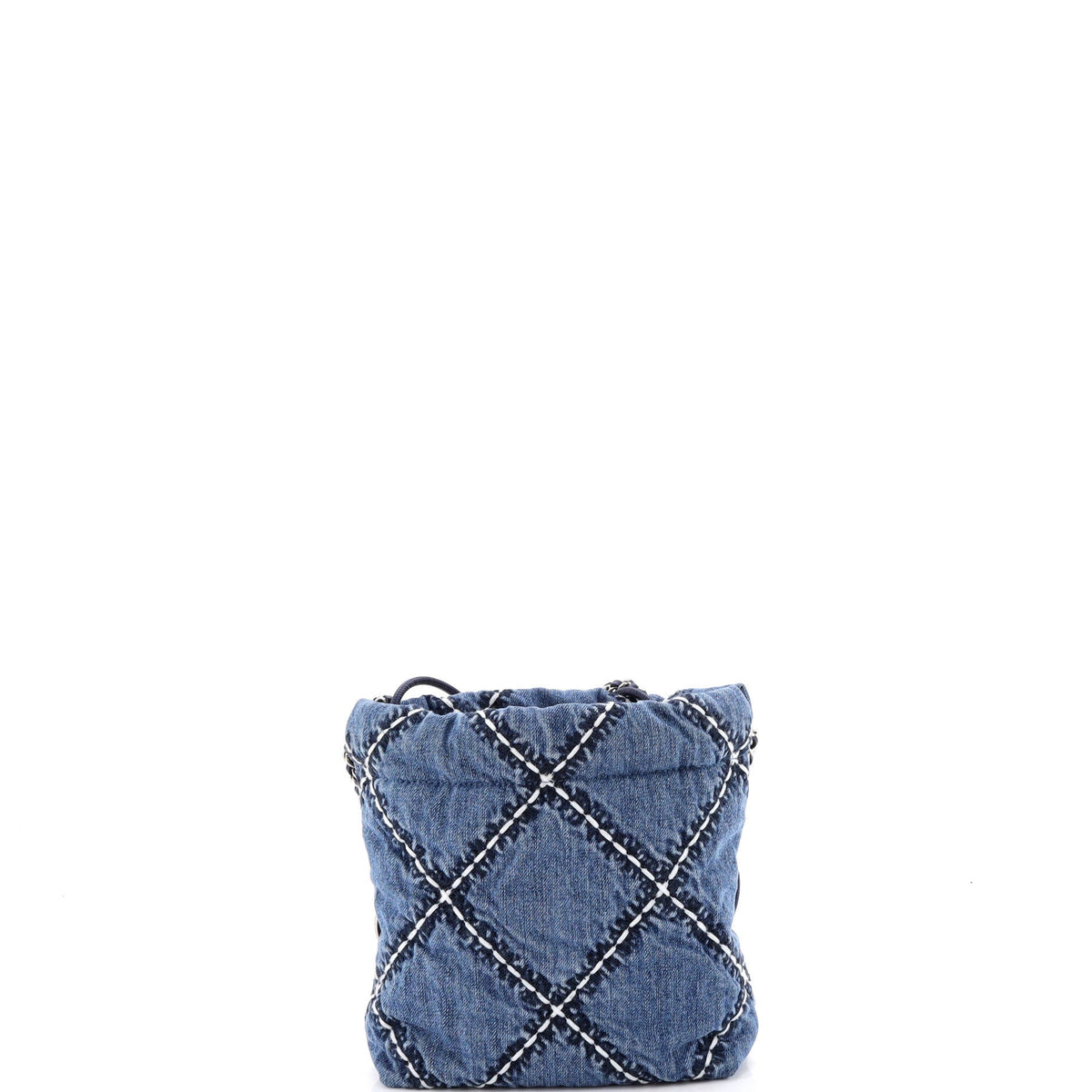 22 Chain Hobo Quilted Stitched Denim Mini