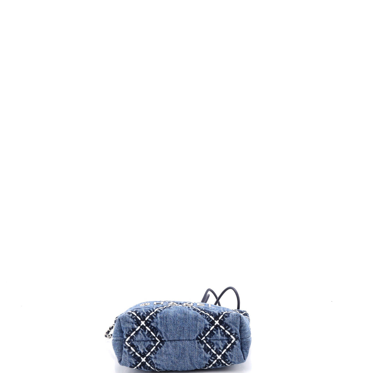 22 Chain Hobo Quilted Stitched Denim Mini